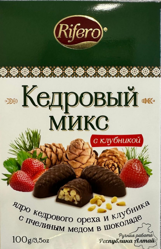  Риф и ко Конфеты "Кедровый микс КЛУБНИКА" 100г     в Великих Луках