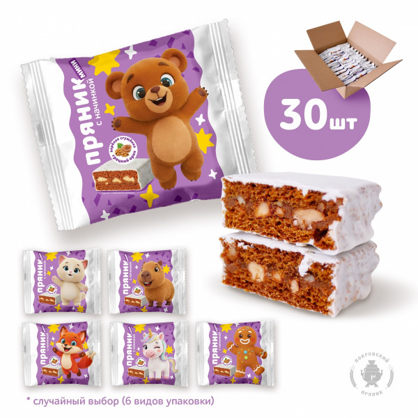 №2 Пряник МИНИ  коробка (30шт по 60г) в Великих Луках